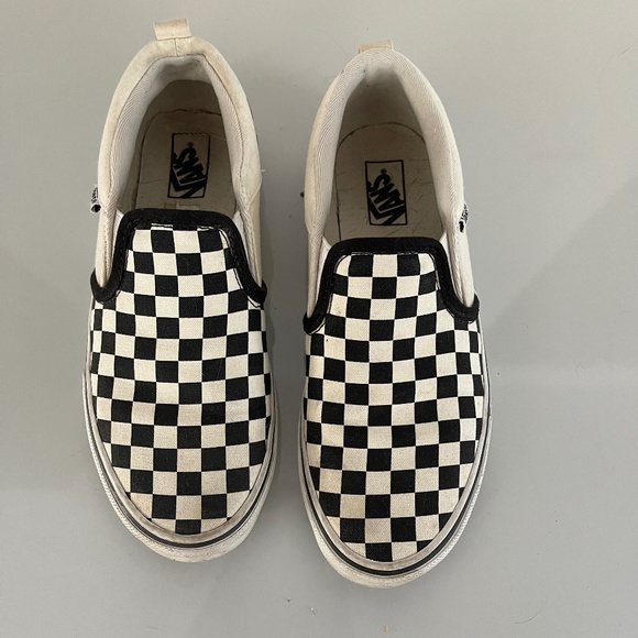 Vans, size 5.5 checkered black and white slip ons - Picture 1 of 4